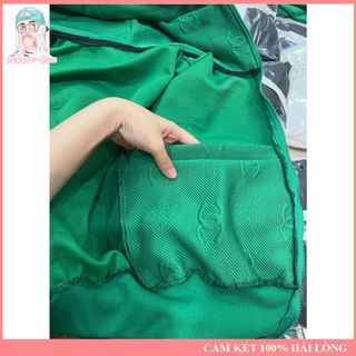 Áo Khoác Nữ Dập Nổi Hoạ Tiết Chất Liệu Cotton Xốp Tay Xỏ Ngón 4 Túi Freesize Dưới 65kg Bubble Gum
