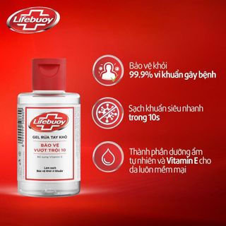 Lifebuoy Gel RT Khô 235ml (Chai Nắp)