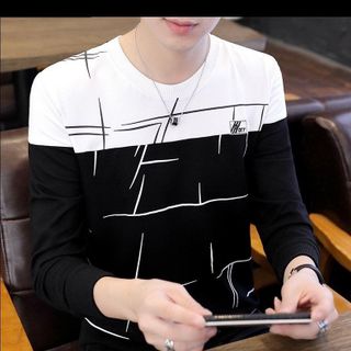áo đen tay dài phối trắng đẹp nhất hiện nay