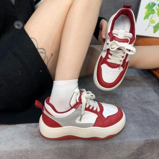 GIÀY THỂ THAO NỮ SNEAKER PHỐI DA SỌC CHOSON CÁ TÍNH WH435 - WINNIE HOUSE giá sỉ