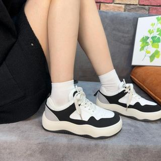 GIÀY THỂ THAO NỮ SNEAKER PHỐI DA SỌC CHOSON CÁ TÍNH WH435 - WINNIE HOUSE