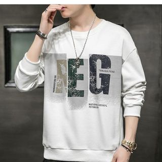 ÁO TAY DÀI NAM MÀU TRẮNG IN CHỮ REG CHỮ LOANG ĐẸP RẺ NHẤT HIỆN NAY
