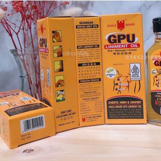 Dầu xoa bóp từ gừng, xả GPU Liniment Oil 60ml Indonesia- Giảm đau cơ, massage thư giản