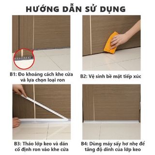 RON CHẶN KHE CỬA ĐA NĂNG DÀI 1 MÉT CHỐNG NƯỚC, THANH DÁN CHẮN CỬA CHỐNG BỤI, CÔN TRÙNG - RON 100CM GIÁ SỈ
