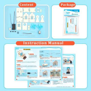 Đồ chơi lắp ghép bằng gỗ mô hình Trạm quạt gió DIY-132