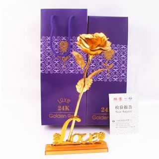 HOA HỒNG QUÀ TẶNG MẠ VÀNG 24K