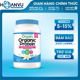 Bột Protein Orgain Organic Protein 50 Superfoods Plant Vanilla (1.22kg) - Hương Vani