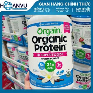 Bột Protein Orgain Organic Protein 50 Superfoods Plant Vanilla (1.22kg) - Hương Vani