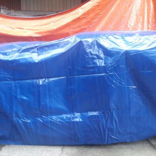 |Bạt nhựa cao cấp| Bạt 2 da xanh cam loại 160g với kỹ thuật dệt nước tân tiến
