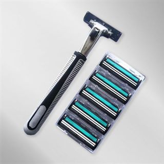 Dao Cạo Râu 2 Lưỡi kèm 36 Đầu Thay Thế