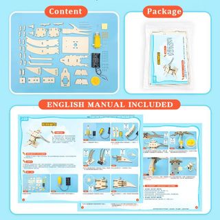 Đồ chơi lắp ghép bằng gỗ mô hình Khủng long bay DIY-192