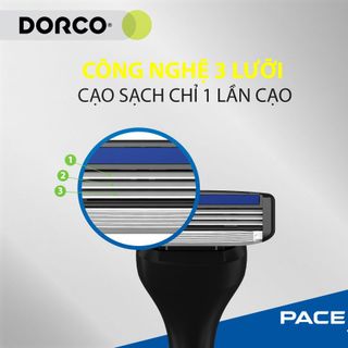 04 đầu dao cạo râu 3 lưỡi DORCO PACE 3