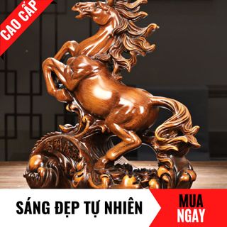 Tượng Ngựa Trang Trí Phong Thủy Cao 22cm
