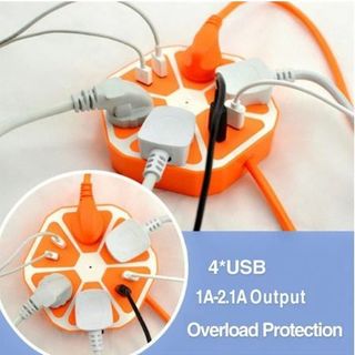 Ổ CẮM ĐIỆN TRÁI CAM 2 CỔNG USB