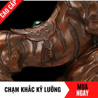 Tượng Hổ Con Giáp Quyền Lực Trang Trí Phong Thủy Cao 32cm