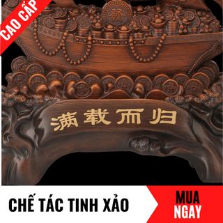 Thuyền Buồm Chở Vàng Trang Trí Phong Thủy Cao 25cm