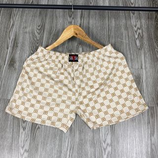 Quần đùi ngủ nam thun cotton họa tiết mặc cực mát