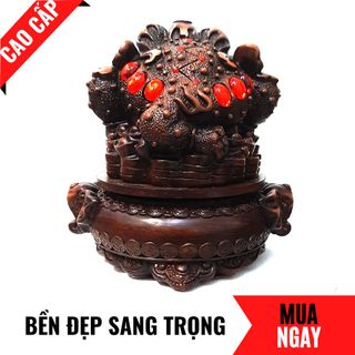 Tượng Cóc Linh Vật Chiêu Tài Trang Trí Phong Thủy Cao 20cm