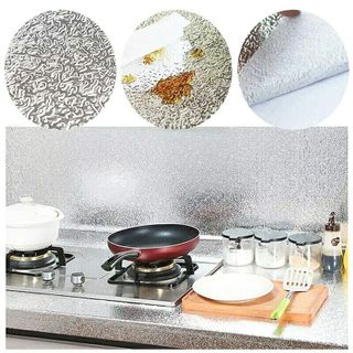 Giấy bạc dán bếp cách nhiệt cuộn decal dán tường nhà bếp chống thấm bền đẹp - HL027 giá sỉ