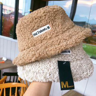 MŨ LÔNG CỪU BUCKET RETRO PHONG CÁCH HÀN QUỐC GIỮ ẤM THU ĐÔNG WH446 - WINNIE HOUSE