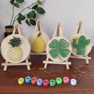 Bộ Quà Tặng Tranh Thủ Công Chỉ Đinh Hoạ Tiết Handmade Đầy Sáng Tạo, Đầy Độc Đáo 11*11cm  ( Hàng, Giá Tận Xưởng )
