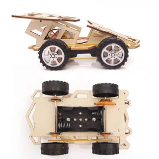 Đồ chơi lắp ghép thông minh bằng gỗ Mô hình xe ô tô gỗ điều khiển từ xa DIY-089 giá sỉ