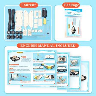 Đồ chơi lắp ghép thông minh bằng gỗ mô hình Xe tăng 3D DIY-186