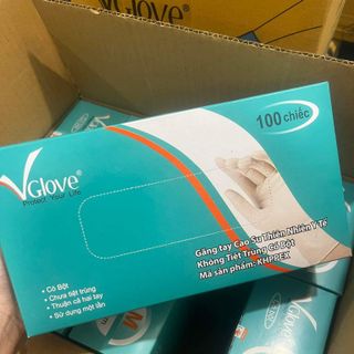 Găng tay y tế Khải Hoàn (Vglove) VIP có Bột hộp 100 chiếc