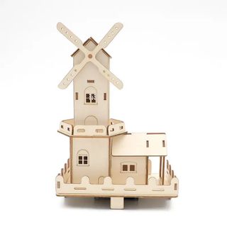Đồ chơi lắp ghép thông minh bằng gỗ Mô hình cối xay gió bằng gỗ DIY-143 giá sỉ