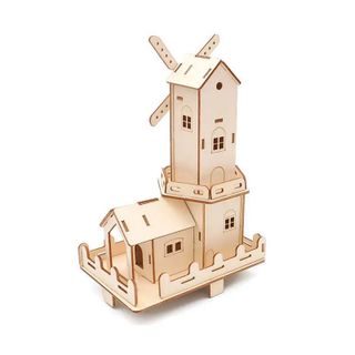 Đồ chơi lắp ghép thông minh bằng gỗ Mô hình cối xay gió bằng gỗ DIY-143