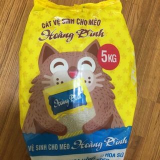 Cát vệ sinh cho mèo giá rẻ Hoàng Đình 5KG - Không mùi
