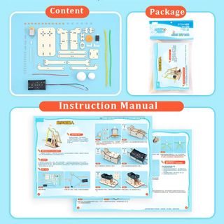 Đồ chơi lắp ghép thông minh bằng gỗ mô hình RoBot chạy DIY-055