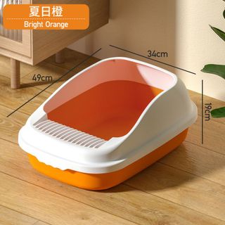 Chậu đi vệ sinh chó mèo size lớn, Hộp đựng cát size lớn thành cao cho mèo ( Tặng kèm xẻng xúc cát )
