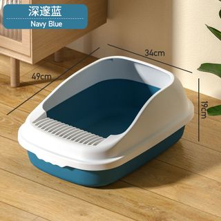 Chậu đi vệ sinh chó mèo size lớn, Hộp đựng cát size lớn thành cao cho mèo ( Tặng kèm xẻng xúc cát )