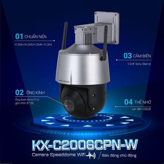 Camera IP Speeddome Báo Động Chủ Động 2.0MP KBVISION KX-C2006CPN-M