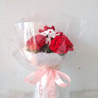 Cốt bó hoa len handmake quà tặng 20/10 giá sỉ