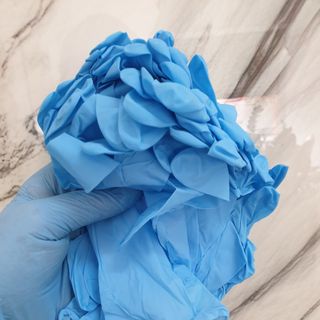 Găng tay y tế XANH KHÔNG BỘT Khải Hoàn (Vglove) hộp 100 găng