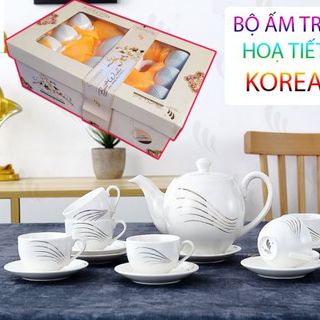 BỘ ẤM TRÀ SỨ HOẠ TIẾT HÀN QUỐC FULL BOX giá sỉ