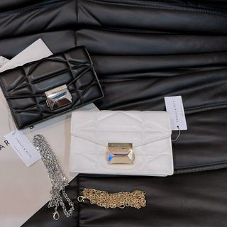 Túi xách quảng châu Blanche Chevron Chain Strap Clutch - 08B4058 (Chuyên sỉ túi xách sll, balo, ví, thắt lưng, túi Laptop)