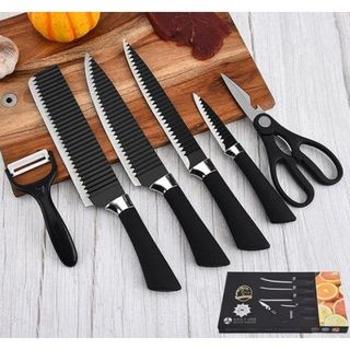 Bộ Dao 6 Món Hình Sọc Gợn Sóng Cao Cấp