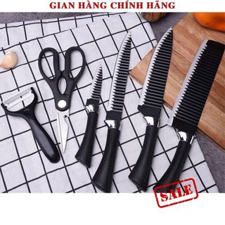 Bộ Dao 6 Món Hình Sọc Gợn Sóng Cao Cấp
