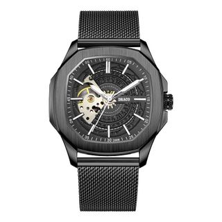 Đồng hồ nam Draco D23-DS68 “DongSon” Automatic full đen kết hợp chất liệu dây thép không gỉ màu đen-thời trang nam giá sỉ