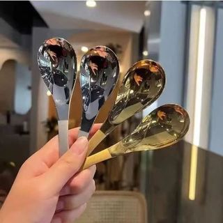 SET 10 THÌA MUỖNG INOX 304 MẠ VÀNG BẠC