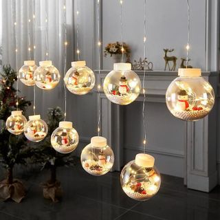 Đèn Led Quả Bóng Ông Già Noel, Người Tuyết Trang Trí Giáng Sinh Màu Vàng Ấm giá sỉ