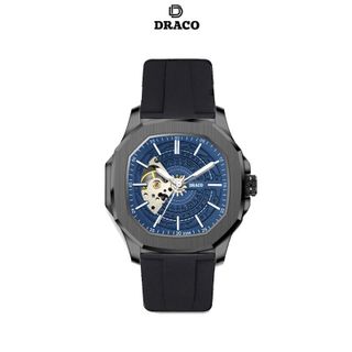 Đồng hồ nam Draco D23-DS68 “DongSon” Automatic đen xanh kết hợp chất liệu dây cao su non cao cấp màu đen-thời trangnam giá sỉ
