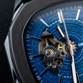 Đồng hồ nam Draco D23-DS68 “DongSon” Automatic đen xanh kết hợp chất liệu dây thép không gỉ màu đen-thời trang nam