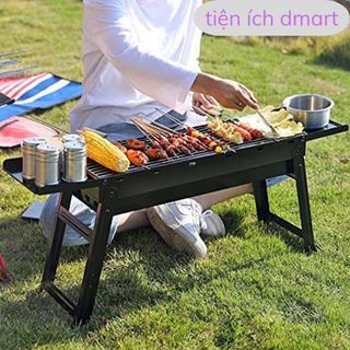 Bếp nướng than hoa mang đi du lịch tiện lợi - Bếp nướng ngoài trời hình chữ nhật tiện dụng có chân đế xếp gọn