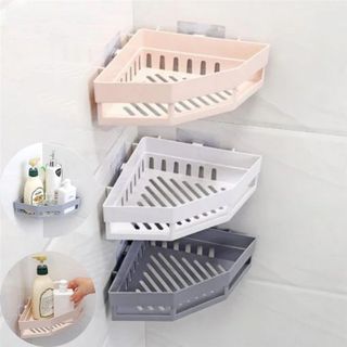 KỆ GÓC TAM GIÁC NHỰA DÁN TƯỜNG SIÊU TIỆN DỤNG