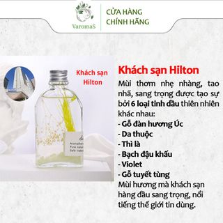 Tinh Dầu Thơm Phòng VaromaS Lọ Khuếch Tán Phát Sáng Ban Đêm Decor Phòng KT09 100ml