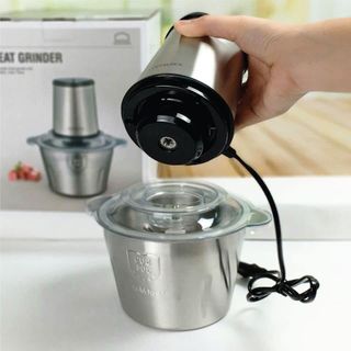 Máy xay tỏi ớt Máy xay thịt, máy xay đa năng, công suất 250W, cối inox304, 4 lưỡi dao sắc bén